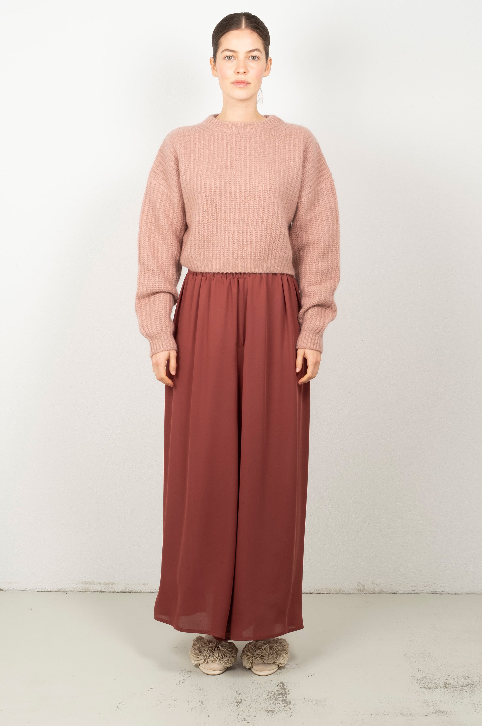 CROPPED FLUFFY TUYA Sweater rose