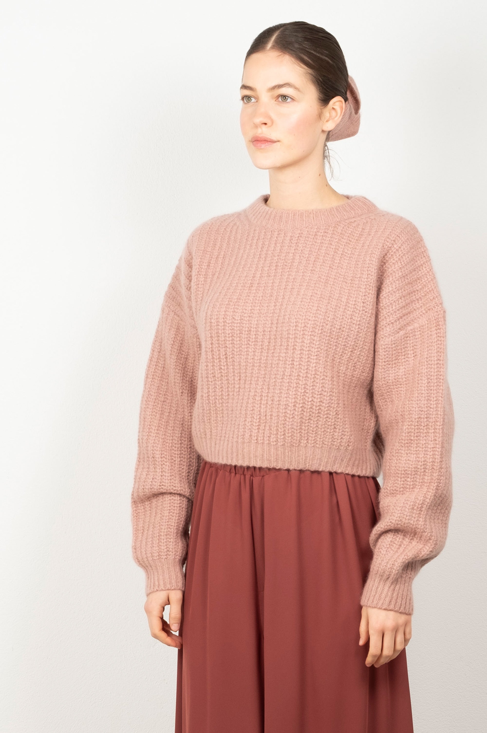 CROPPED FLUFFY TUYA Sweater rose