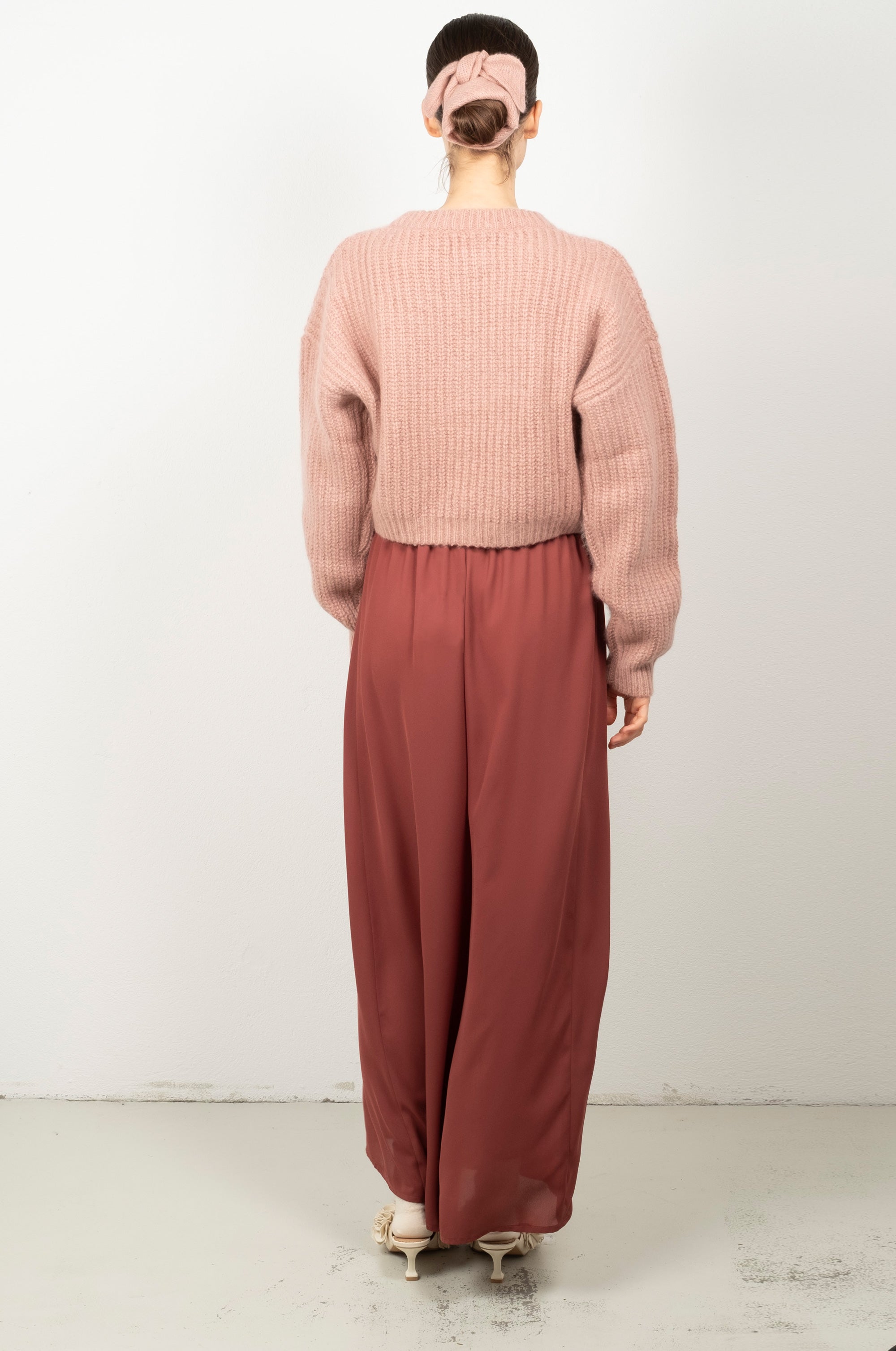 CROPPED FLUFFY TUYA Sweater rose