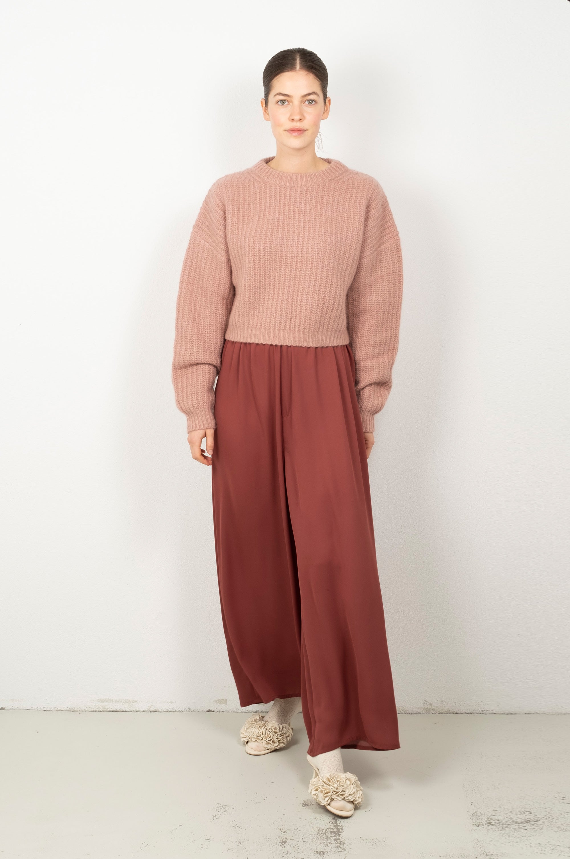 CROPPED FLUFFY TUYA Sweater rose