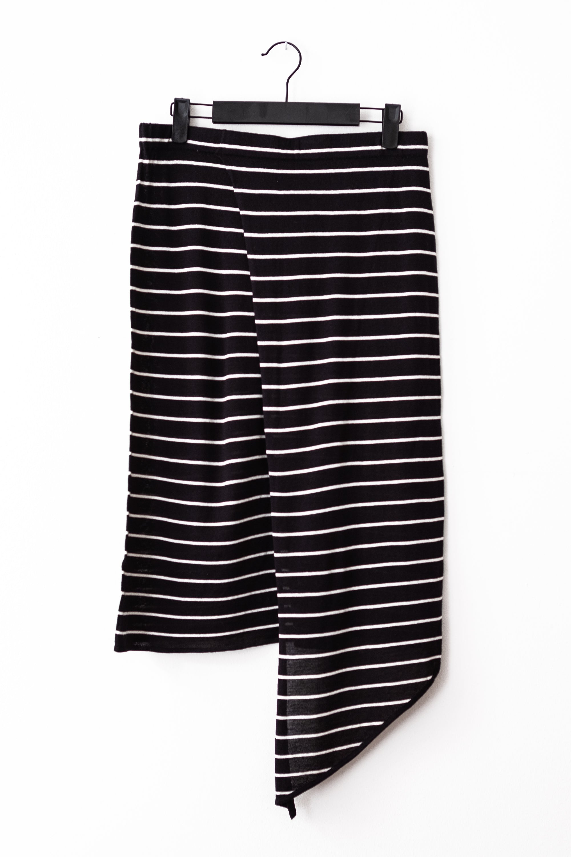 Asymetric striped skirt